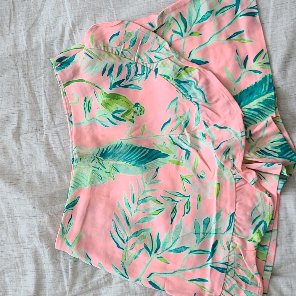 Lilly pulitzer tiki pink monkey skort